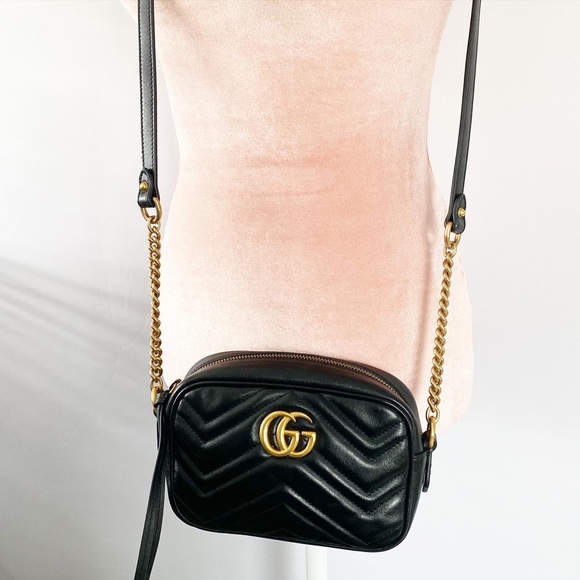 Authentic Gucci Marmont Mini Black - Picture 6 of 8